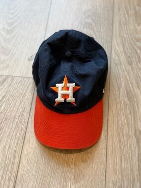 Men's '47 Navy/Orange Houston Astros Clean Up Adjustable Hat